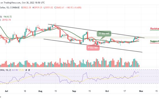 Bitcoin Price Prediction for Today, October 30: BTC/USD Gets Ready to Hit $21,000
