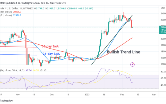 Bitcoin Price Prediction for Today, February 8: BTC Price Plummets as It Reaches $21.8K