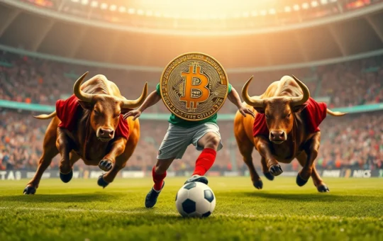 Ai generated image of Bitcoin bulls